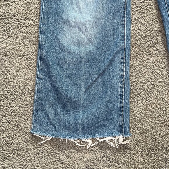 LEVI'S BIG E WEDGIE WIDE LEG ALTERED RAW HEM HIGH WAISTED BLUE JEANS -W 25 L 27 - Picture 3 of 12